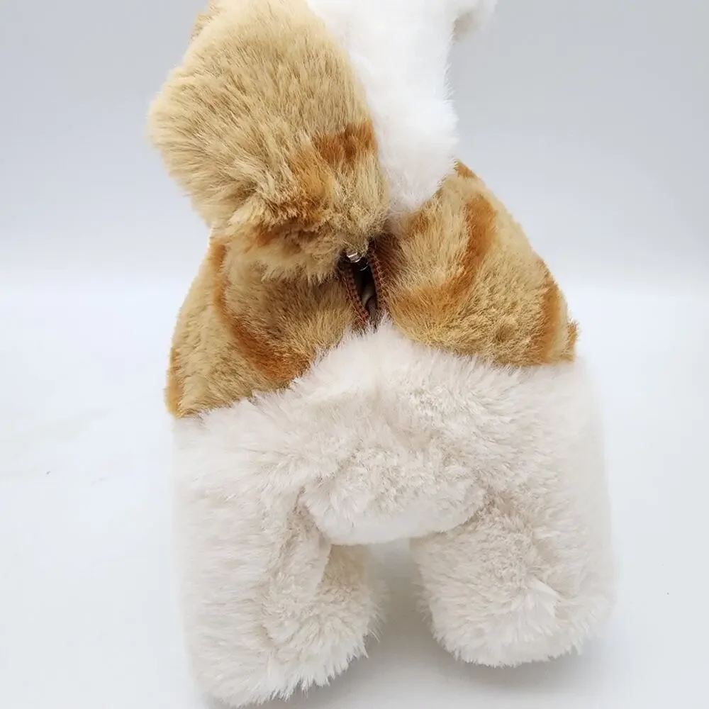Plushies White Orange Tabby Plush Kitty Cat Purse Handbag Soft Stuffed Animal